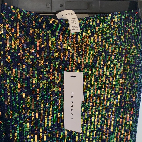 TopShop Sequin Skirt - Picture 4 of 4